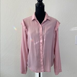 Cloth & Stone Pink Button Down Shirt